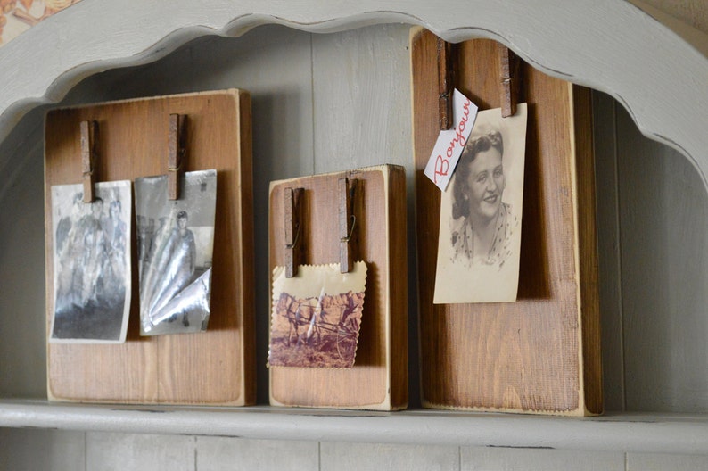 Reclaimed Wood Clipboard Picture Frames Vintage 