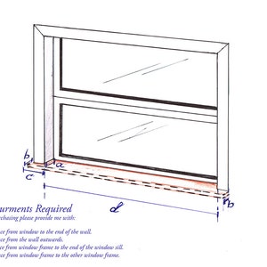 Alféizar de ventana hecho a mano de 22 cm de ancho, tu propia longitud imagen 2