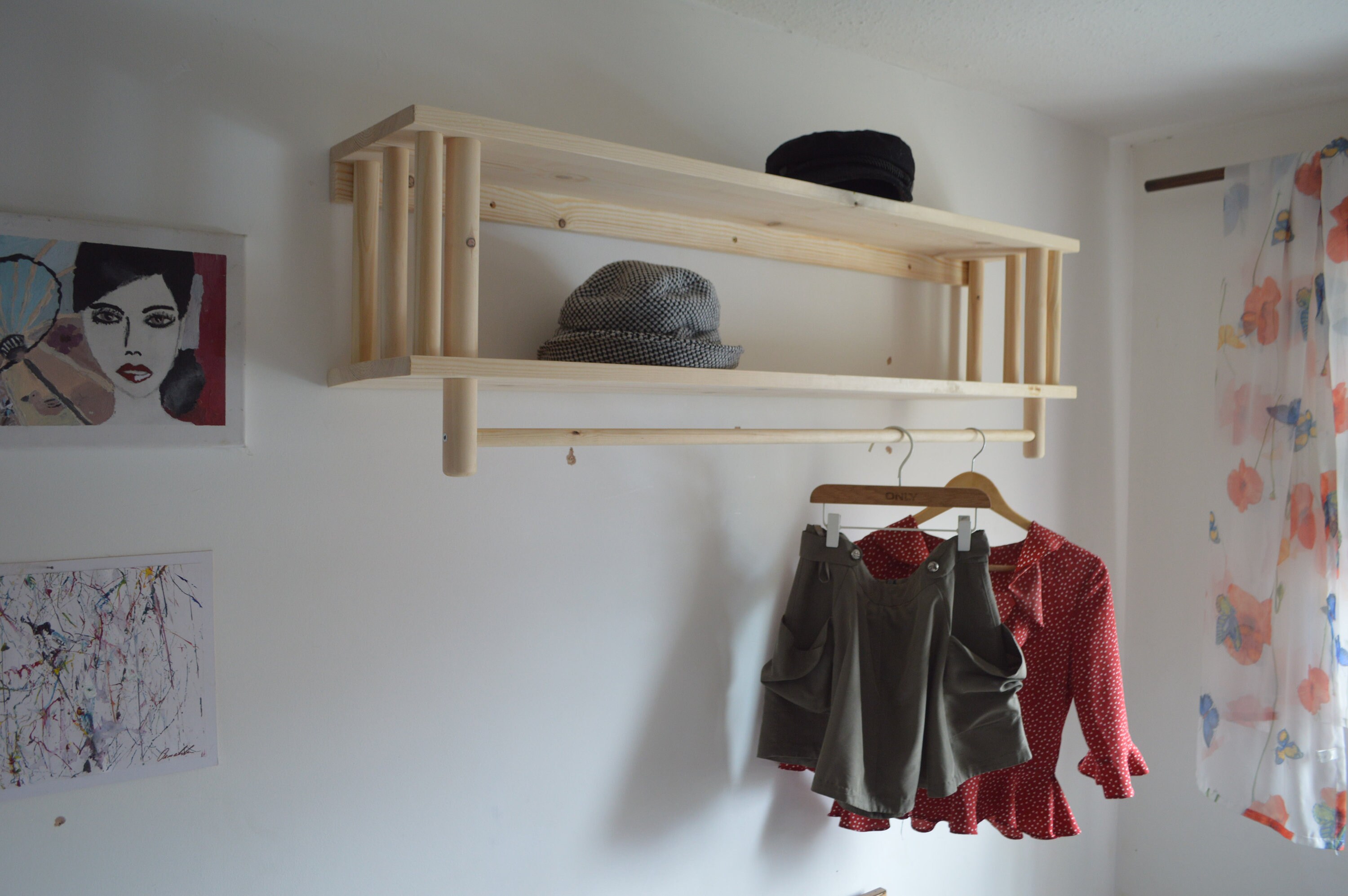 Hand Made Rack Handmade Wooden Clothes Rack, Clothes Rail - Etsy