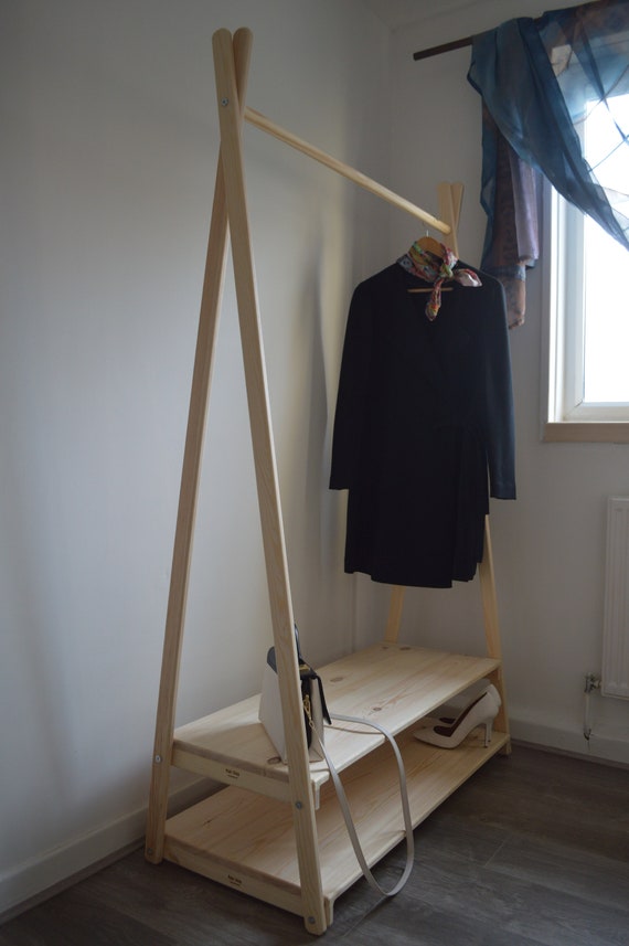 Clothes Rail With 2 Shelves | Etsy UK