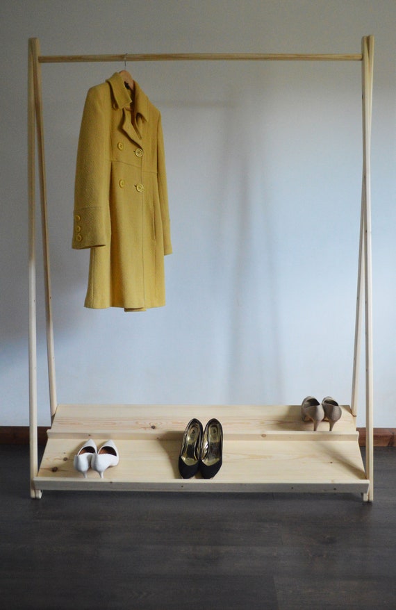 Clothing rail with shoe rack sales