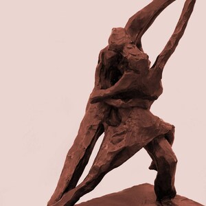 TANGO PASSION-metal sculpture bronze, gift for him, gift for her, signed image 4