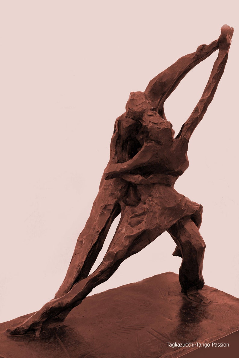 TANGO PASSION-metal sculpture bronze, gift for him, gift for her, signed image 4