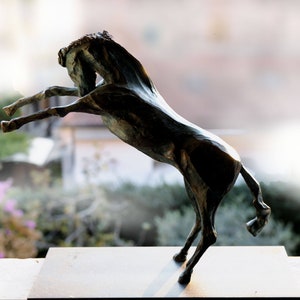 ANGRY HORSE - metal sculpture bronze by Roberto Tagliazucchi