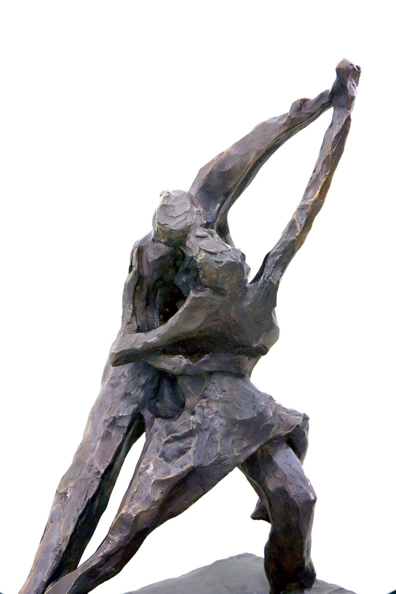 TANGO PASSION-metal sculpture bronze, gift for him, gift for her, signed image 3