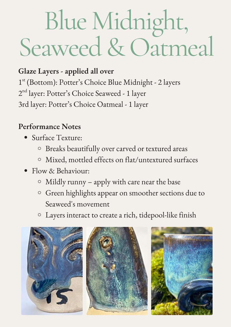 Amaco Glaze Recipes Ebook, Sea-Inspired Pottery Glazing (PDF Ebook) image 4