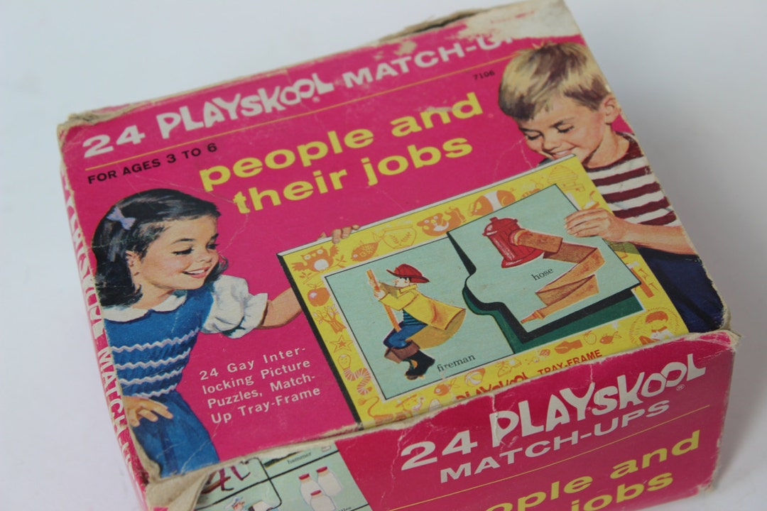 Playskool Matchup Game Educational Puzzle People and Their Jobs