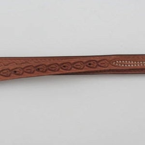vintage tooled leather western Ceintures leather belt. Size 24 image 5