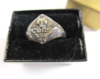 Vintage Sterling Cub Scout Ring Small antique boy scout ring vintage cub scout ring