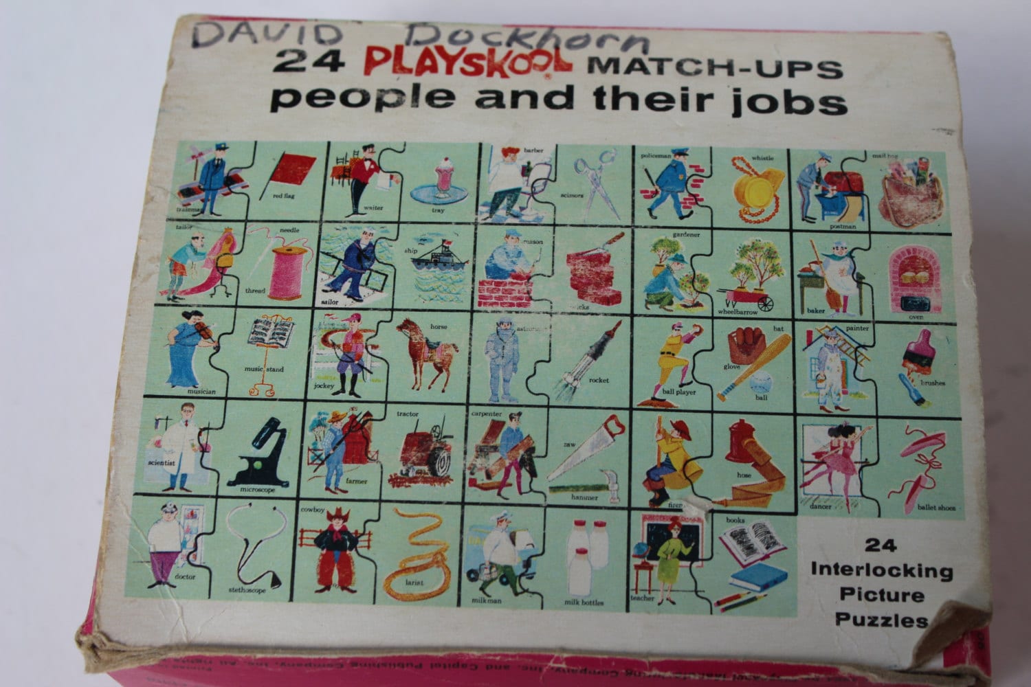 Playskool Matchup Game Educational Puzzle People and Their Jobs