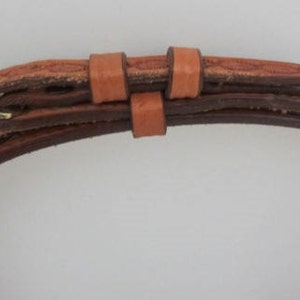 vintage tooled leather western Ceintures leather belt. Size 24 image 4
