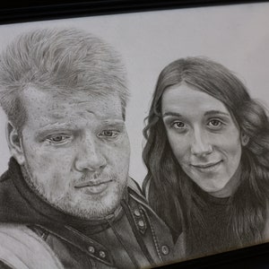 Custom portrait drawing from a photo, personalized pencil drawing, portrait graphite drawing, gift idea for birthday, anniversary
