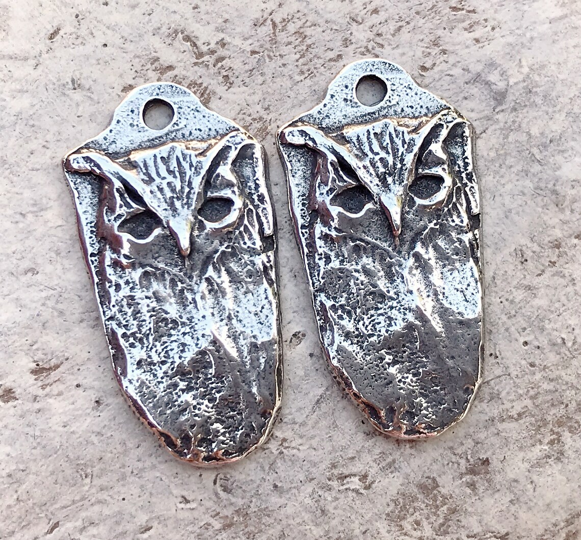 Owls Earring Charms Handcrafted Handmade Artisan Jewelry Etsy