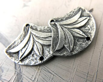 Leaf, Plant, Charms, Aged Finish, 17mm, Jewelry Charms, Pewter Components, Handmade Crafting Jewelry Supplies, DIY, Artisan 337-CD