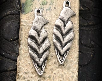 Bird Connectors, Aged Finish, Charms, Metal, Handmade Jewelry Charms, Pewter Components, Handmade Crafting Jewelry Supplies, Artisan, DIY