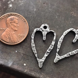 Heart Charms, 25mm, Earring Findings, Handcrafted Jewelry Making ...