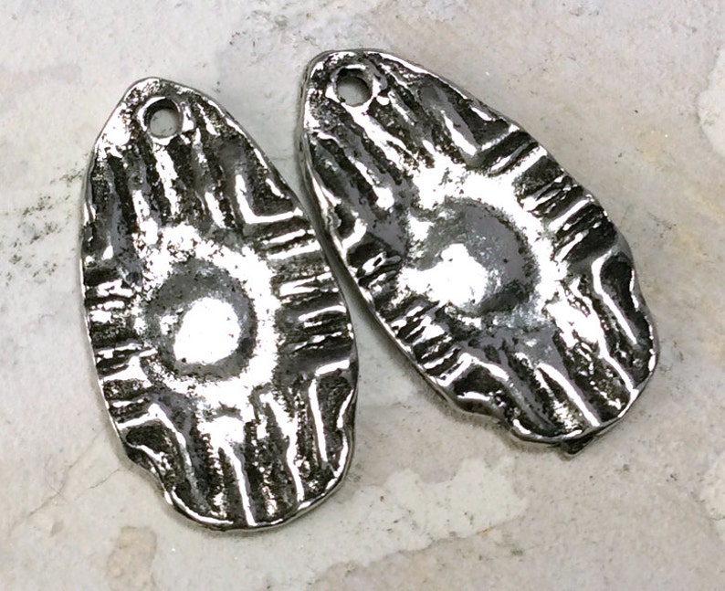 Zia Sun Charms - 235CP Artisan Handmade Jewelry Earring Charms Handcrafted Pewter 20mm Necklace Charms