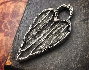 Rustic Heart Pendant, 46mm, Handcrafted Handmade Jewelry Making Components, Handcast Pewter, Artisan Crafting DIY Crafts 267-PD