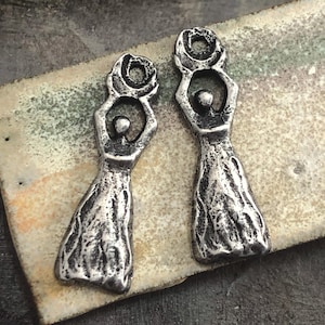 Moon Goddess Charms, Aged Finish, Mystical, Celestial, Jewelry Charms, Pewter Components, Handmade Crafting Jewelry Supplies, DIY, Artisan