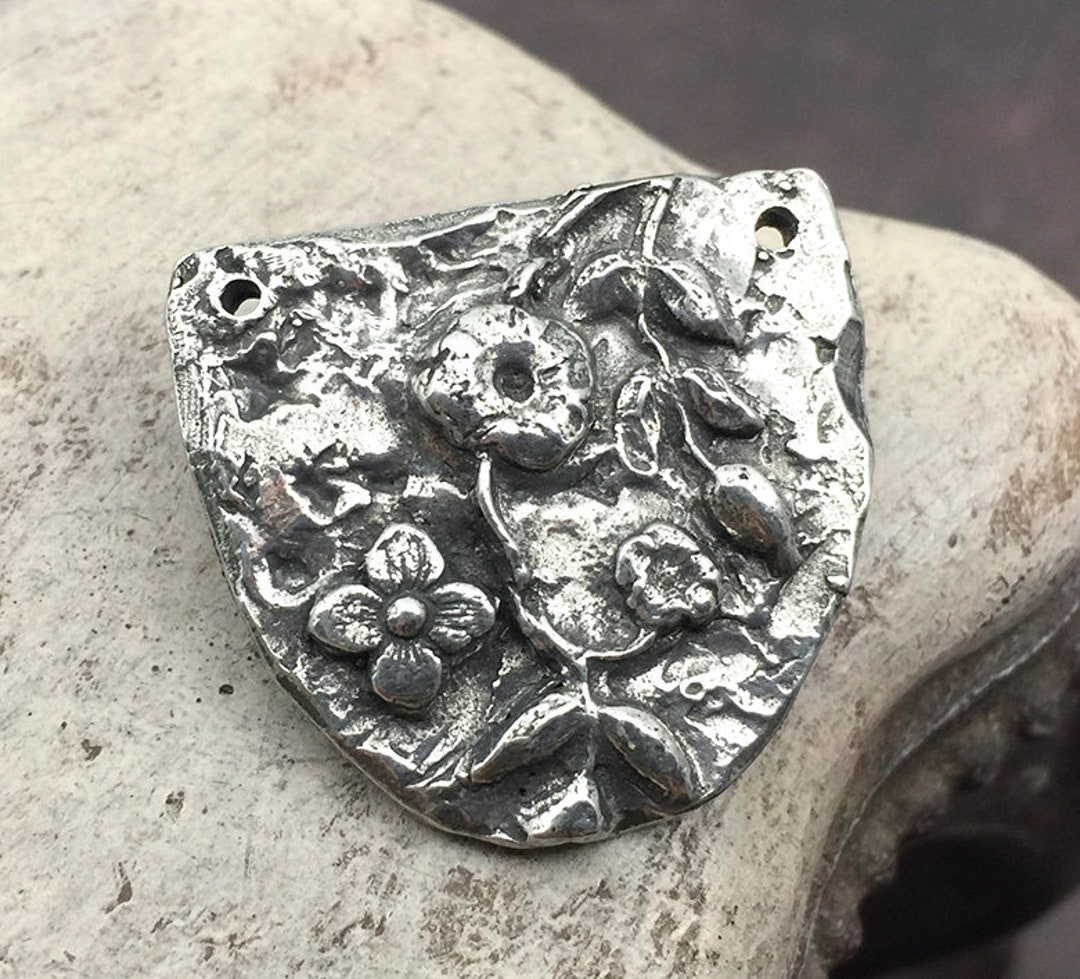 Polished Flower Pendant Handmade Jewelry Making Components - Etsy