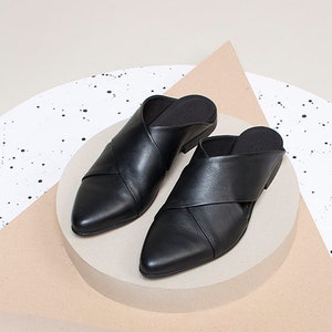 Black Mules, Mules Shoes, Slip Ons, Slip On Shoes, Mules Heels, Leather Mules, Handmade Leather Mules, Leather Shoes, Handmade Shoes