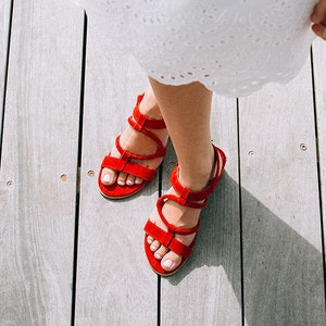 Red designer sandals hotsell