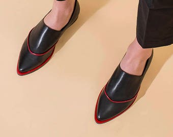 Women Formal Shoes, Flat Black Leather Shoes, Elegant Shoes, Comfortable Flats, Casual Shoes, Handmade Shoes, Pointy Shoes