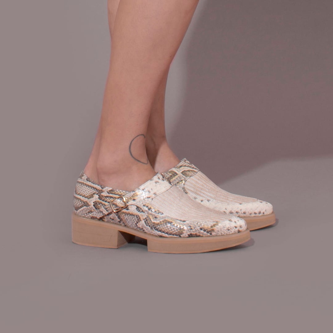 snakeskin platform shoes