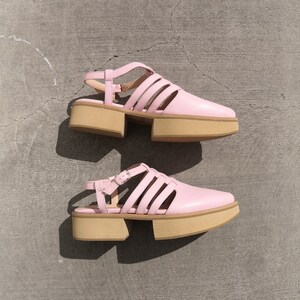 Pink Platform Women&#39;s Sandals,  Lace Ups, Strap Sandals, Strappy Sandals, Flat Summer Shoes, Closed Toe Sandals, Women Lace up Sandals