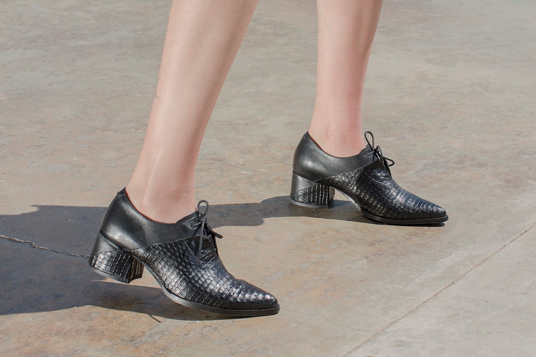 block heel oxford shoes