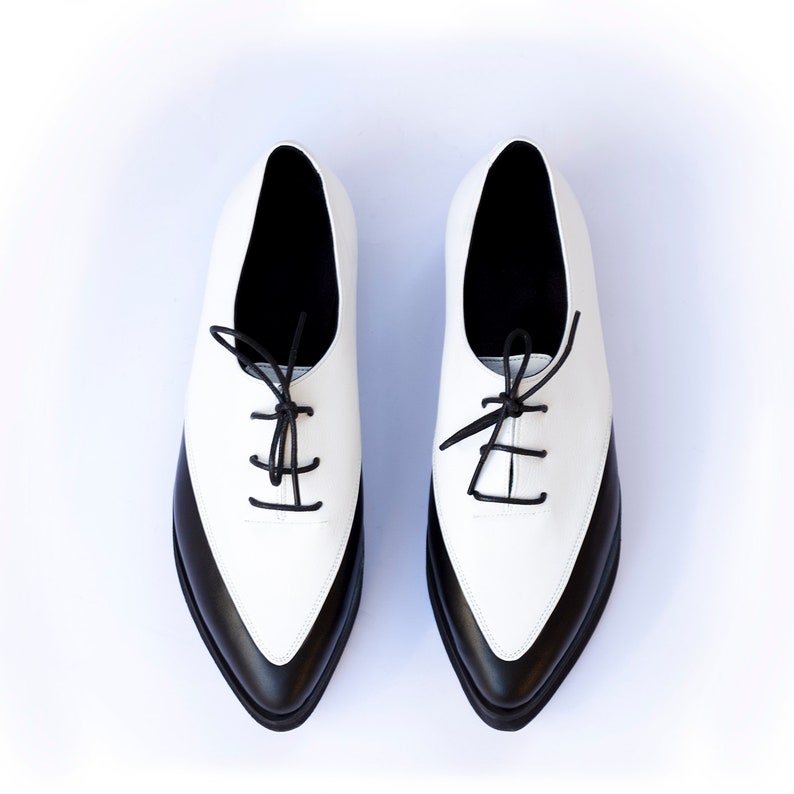 holly black buttero leather platform oxfords