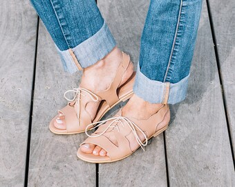 Schnüren Sie Sandalen, nackte Sandalen, minimale Ledersandalen, Boho Ledersandalen, römische Sandalen, Boho Sandalen
