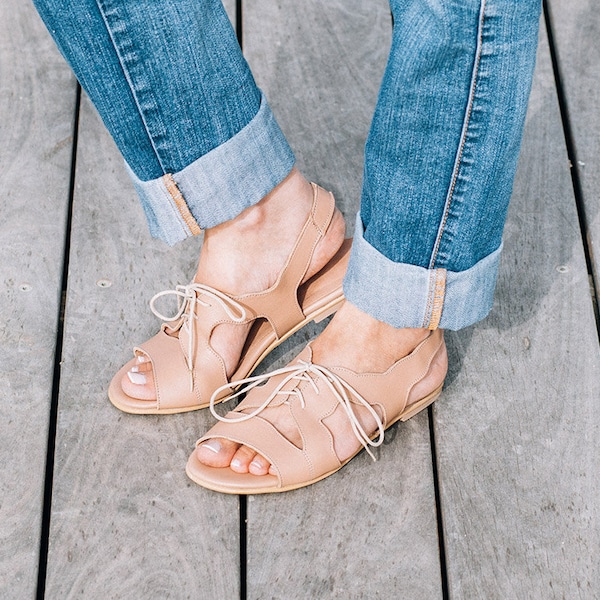 Sandalias Lace Up, Sandalias Nude, Sandalias minimal leather, Sandalias Boho Leather, Sandalias romanas, Sandalias Boho