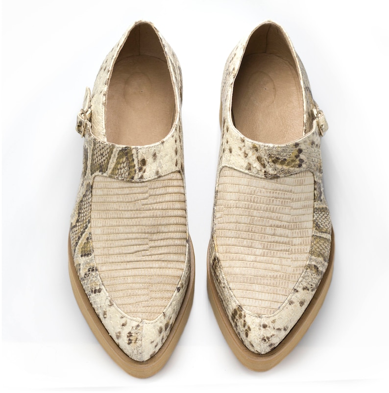 snakeskin platform shoes