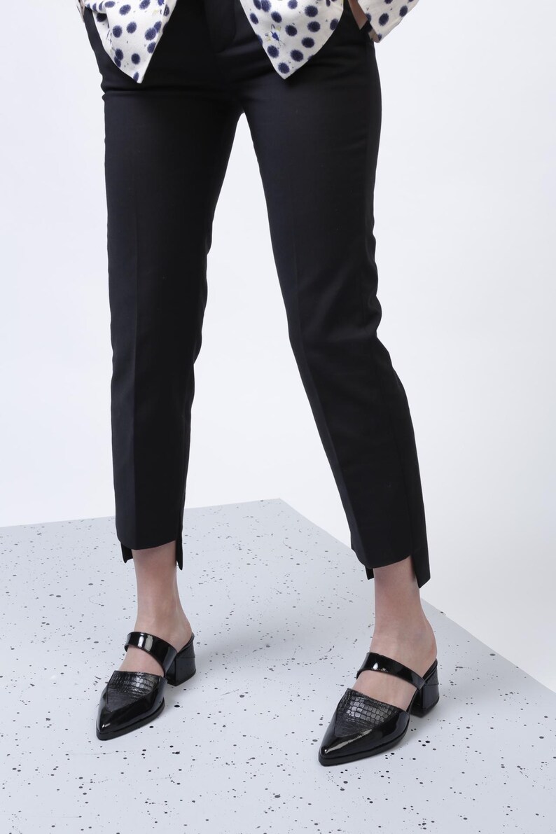 Black Mules, Leather Mules, Summer Shoes, Black Mule sandals, Woman Shoes, Designer Mules, Black Leather Shoes, Heels Sandals, Mules Slides image 6
