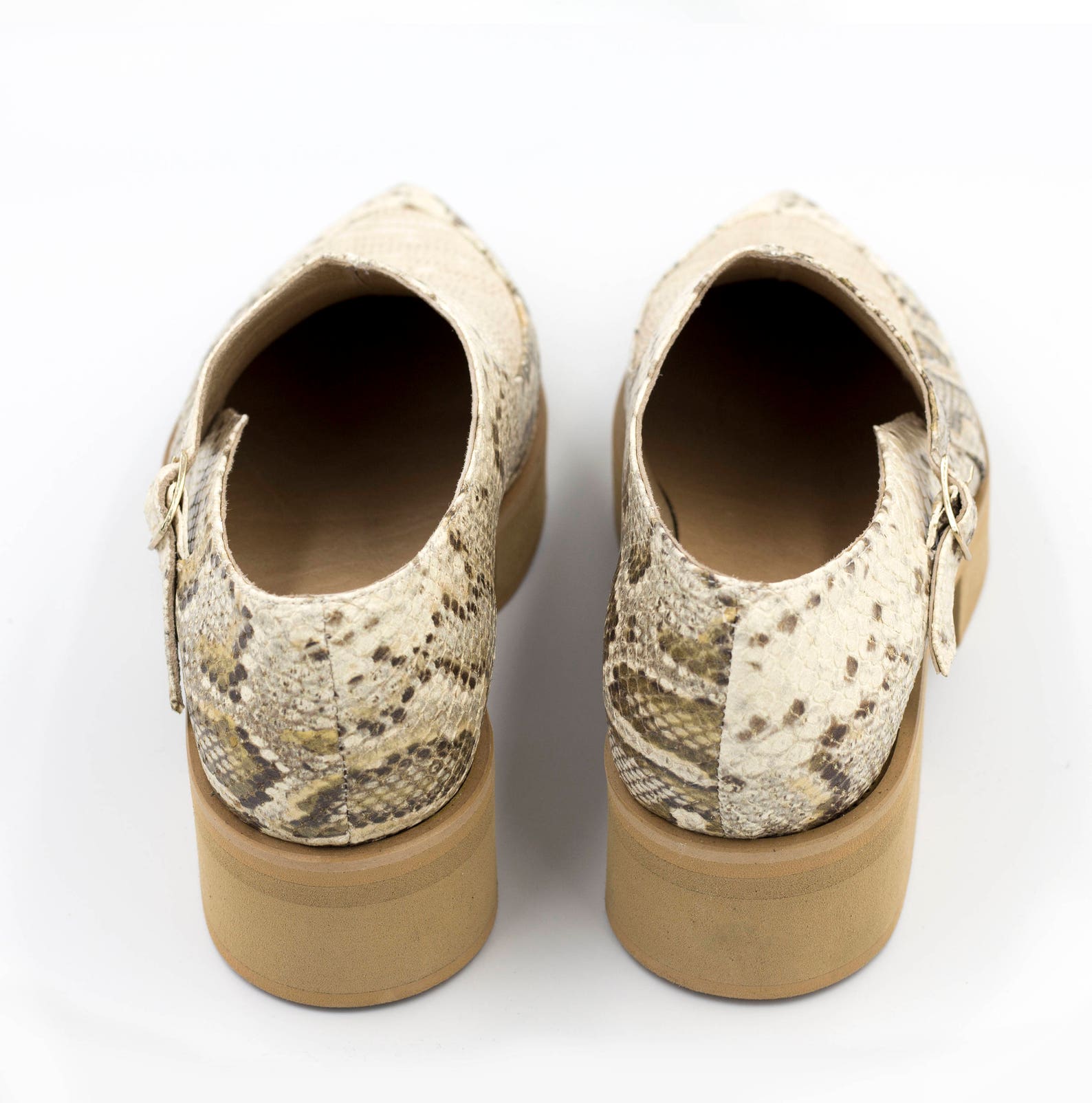 snakeskin platform shoes