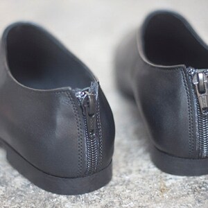 Formal Shoes For Ladies, Evening Shoes Flats, Slip On Shoes, Black Leather Shoes, Women Leather Flat Shoes, Comfortable Flat Black Shoes image 6