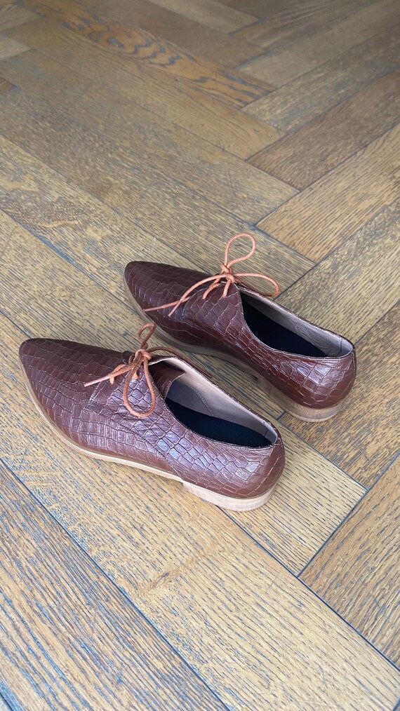 women's brown dress shoes low heel Women Wingtip Shoes Handmade Leather Brogues Oxfords & Tie Low Heel Elegant Brown/Black 6.5 / Brown