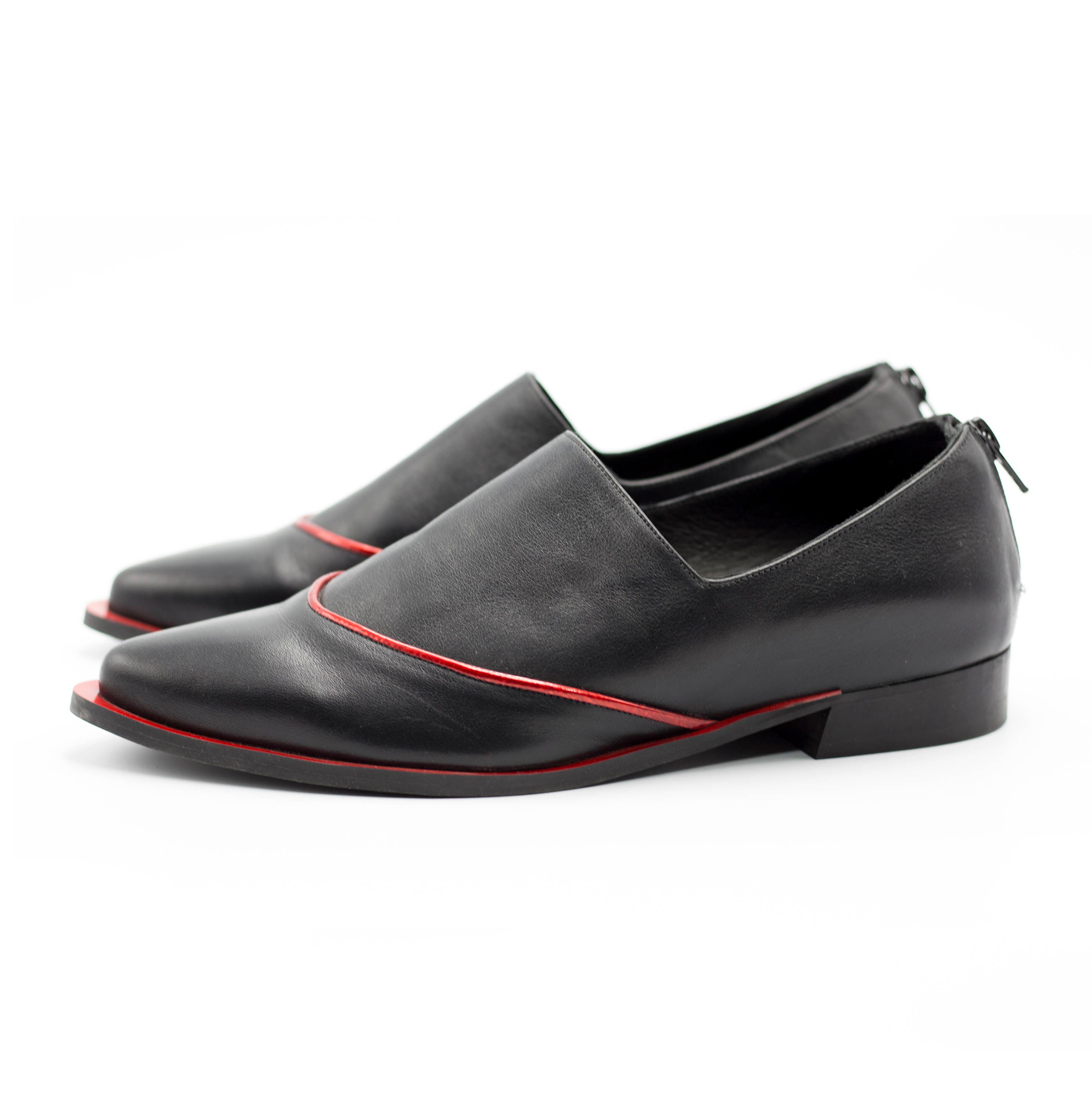 Women Formal Shoes Flat Black Leather Shoes Elegant Shoes | Etsy