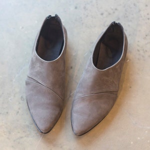 Womens shoes, Women Leather Oxfords, Brown Leather Shoes, Brown Shoes, Taupe Leather Flats, Gray Leather Shoes, Genuine Leather Flat Shoes