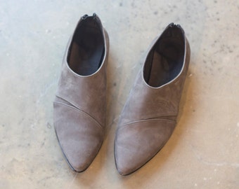Zapatos de mujer, Oxfords de cuero para mujer, Zapatos de cuero marrón, Zapatos marrones, Flats de cuero taupe, Zapatos de cuero gris, Zapatos planos de cuero genuino