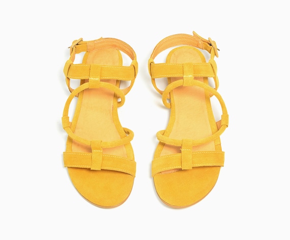 Comfortable hotsell yellow sandals