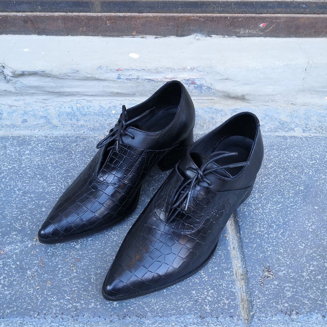 block heel oxford shoes