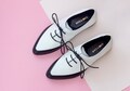 Black and White Women Leather Oxford Shoes, Custom Made Elegant Wingtip Shoes, Bowling Shoes Stylish Shoes product logo