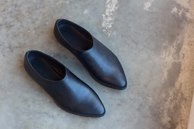 Formal Shoes For Ladies, Evening Shoes Flats, Slip On Shoes, Black Leather Shoes, Women Leather Flat Shoes, Comfortable Flat Black Shoes image 3