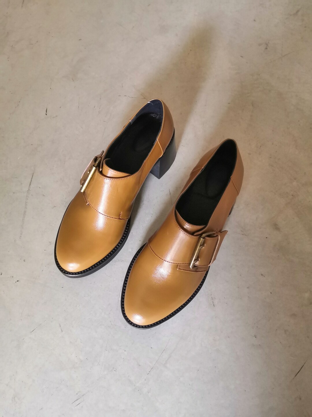 platform shoes brown