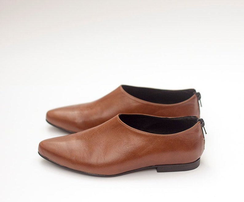 camel pointed toe flats