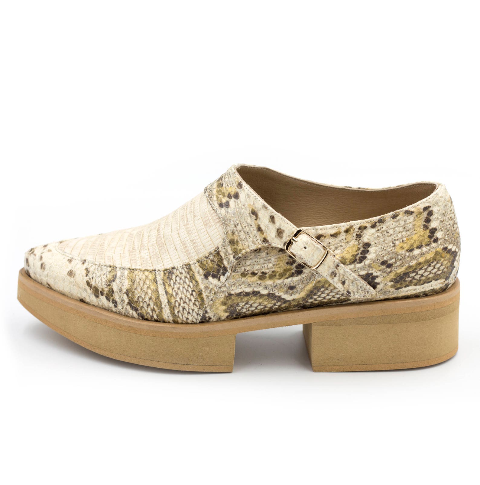 snakeskin platform shoes