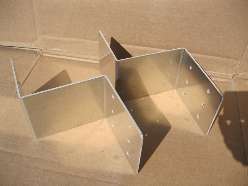 Drop Bar Security Door Lock Brackets Fits 2x4 Boards 4wide 1 Pair 5