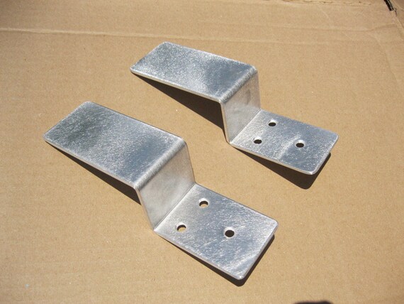 Drop Open Bar Security Door Lock Brackets Fits 2x4 Boards 2 Wide 1 Pair